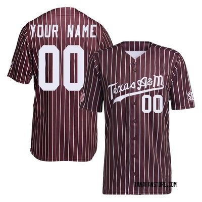 Men's Custom Texas A&M Aggies Replica Maroon Baseball Jersey